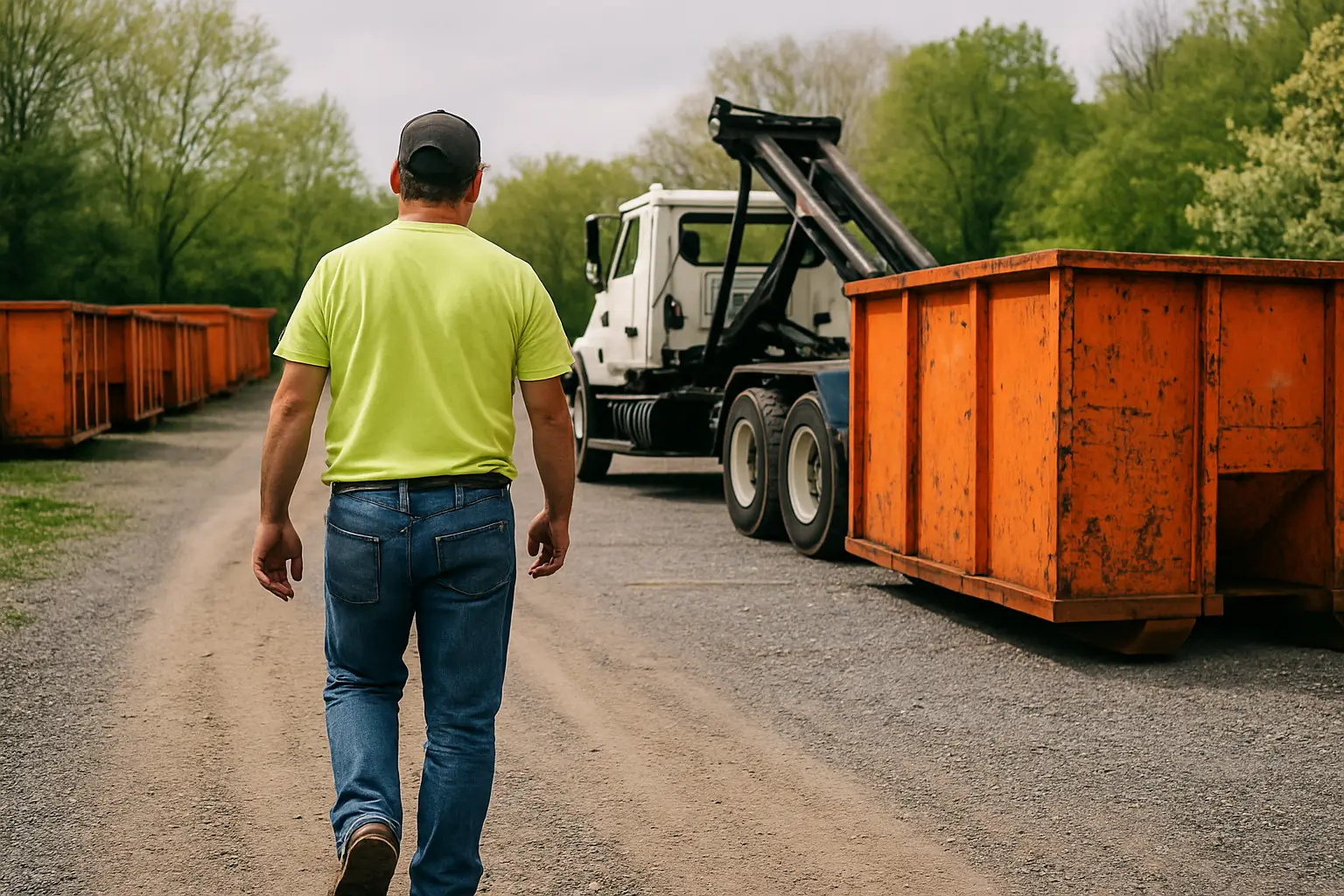 Adam Dumpster Rental crew and equipment, West Point, NE